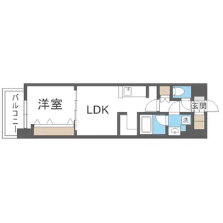 アーバネックス梅田中崎町Ⅱ【9階】の間取り