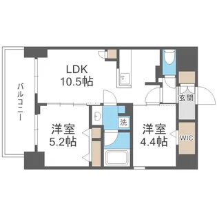 アーバネックス梅田中崎町Ⅱ【9階】の間取り