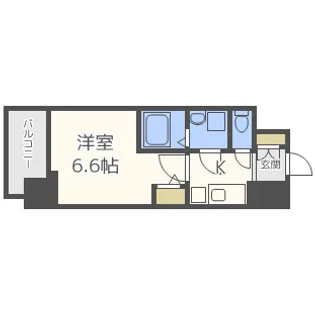 エスリード大阪城南グランデュクス【5階】の間取り