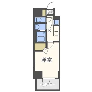 エスリード心斎橋LUXUE【14階】の間取り