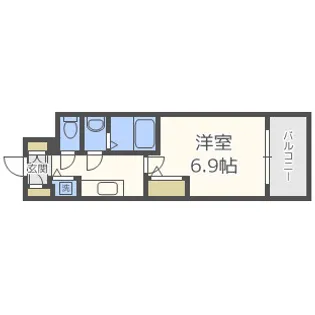 エスリード松屋町SOUTH【7階】の間取り