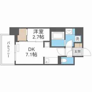 アーバネックス新町Ⅱ【7階】の間取り