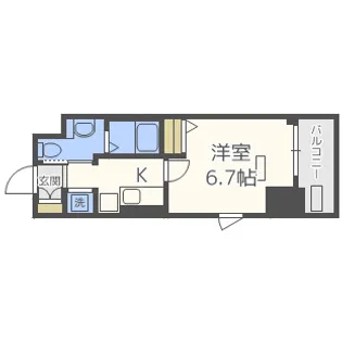 TLRレジデンス本町WEST【10階】の間取り