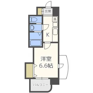 サムティ大阪CITY WEST【13階】の間取り