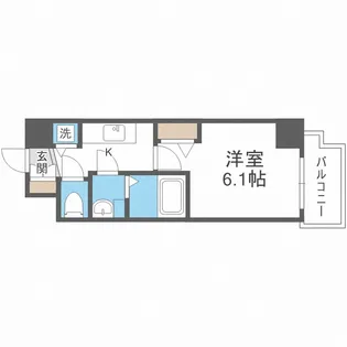 プレサンス心斎橋ブライト【5階】の間取り