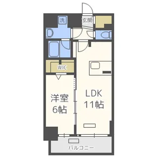 プレサンス梅田東クォーレ【7階】の間取り