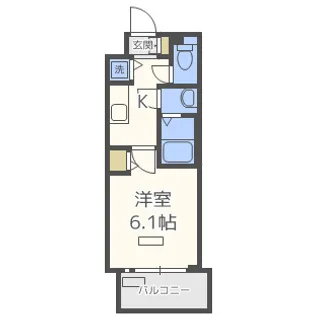 プレサンス上町台クレスト【12階】の間取り