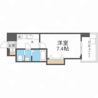 Luxe天王寺【4階】の間取り