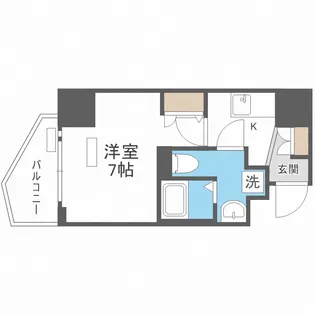 エグゼ阿倍野【13階】の間取り