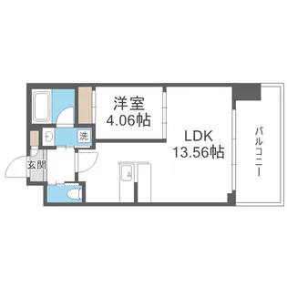 プレジオ弁天町【318号室】の間取り