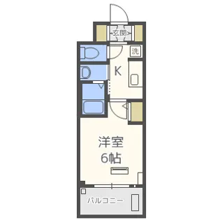 エステムコート難波WEST-SIDE Vアジュール【5階】の間取り