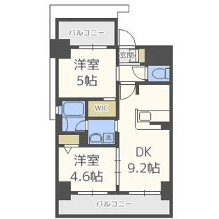 エステムコート難波WESTSIDEⅡ ベイフレックス【5階】の間取り