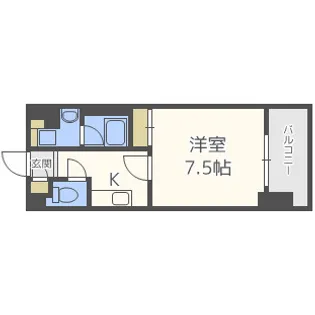 アスヴェル阿波座BLUE EARTH【4階】の間取り