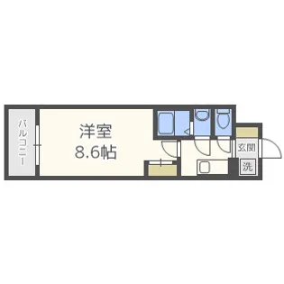 サムティ阿波座ベルシア【9階】の間取り