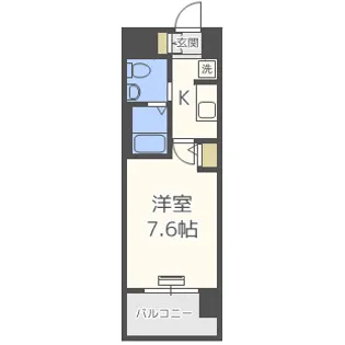 EC難波サウスプレイスⅤ エレージュ【3階】の間取り