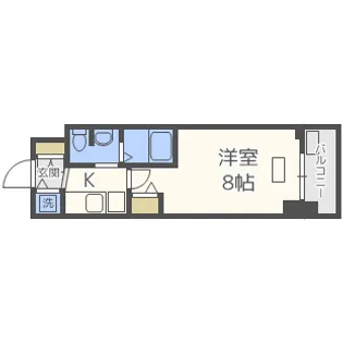 TLRレジデンス本町WEST【7階】の間取り