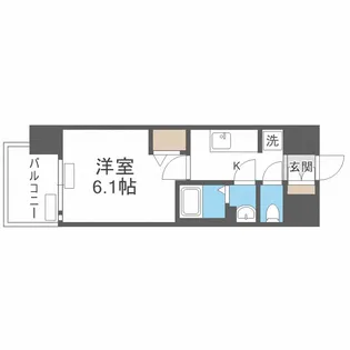 プレサンス大阪同心メゾヴィータ【8階】の間取り