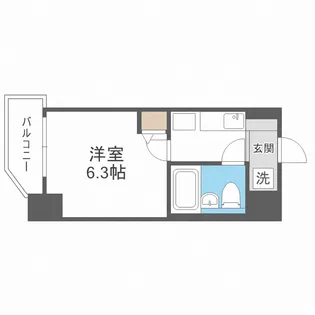 フォーリアライズ難波南ファーロ【7階】の間取り