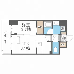 レオンコンフォート難波クレア【12階】の間取り