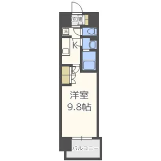 コンフォリア阿波座【3階】の間取り