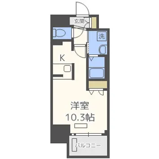 プレサンス新町ウィズ ジョイ【3階】の間取り