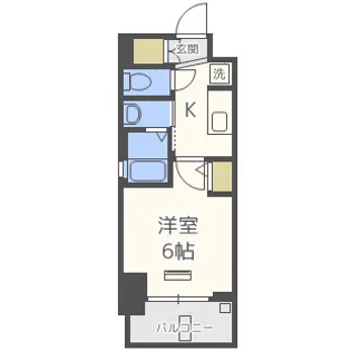 エステムコート難波WEST-SIDE Vアジュール【3階】の間取り