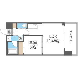 プレジオ弁天町【612号室】の間取り