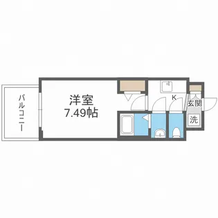 フォーリアライズ難波南レーヴ【5階】の間取り