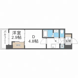 セレニテ難波グランデシュッド【1110号室】の間取り