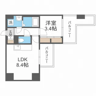 ラクラス新大阪【8階】の間取り