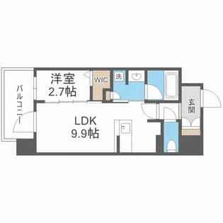 コンフォリア・リヴ南森町Q【12階】の間取り
