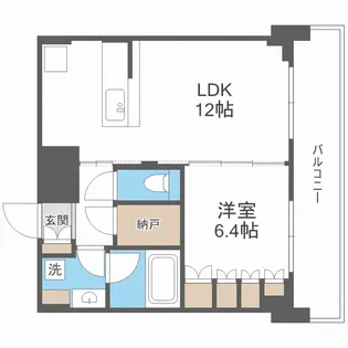 GRAND VILLASSE 福島【2階】の間取り