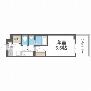 Luxe難波南【4階】の間取り