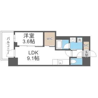 アーバネックス南森町EAST【13階】の間取り