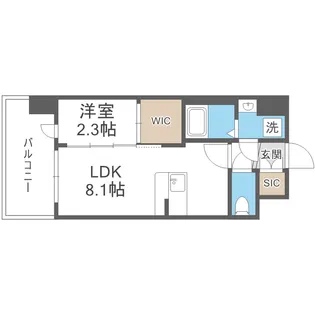 セレニテ十三ミラク【11階】の間取り