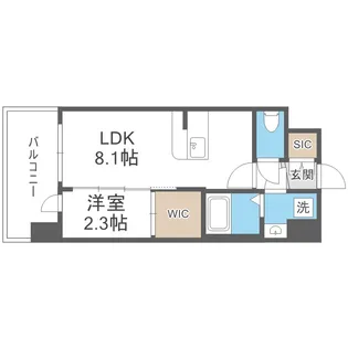 セレニテ十三ミラク【5階】の間取り