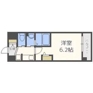 エステムコート難波Vブロード【4階】の間取り