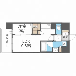 コンフォリア・リヴ南森町Q【7階】の間取り