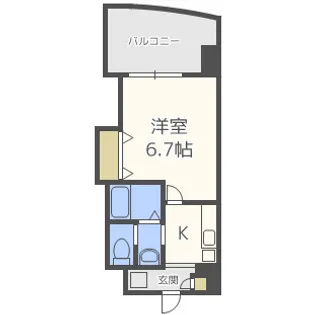 Luxeドーム前Ⅱ【7階】の間取り