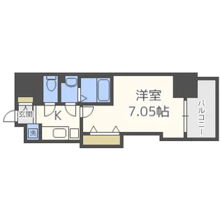 Luxe天神橋【5階】の間取り