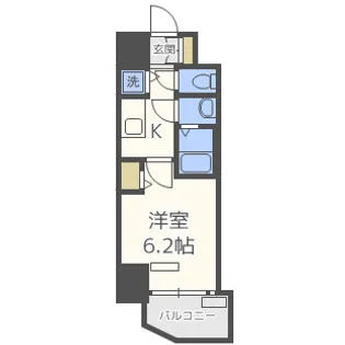 プレサンス大阪ゲートシティ【7階】の間取り