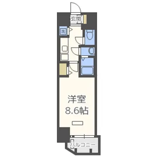 プレサンス本町エクストラ【9階】の間取り
