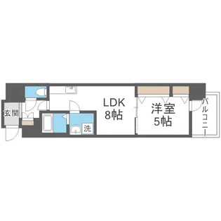 プレサンス心斎橋ニスト【6階】の間取り