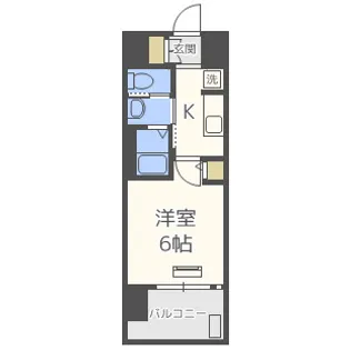 エステムコート梅田・茶屋町Ⅲネクスタ【4階】の間取り