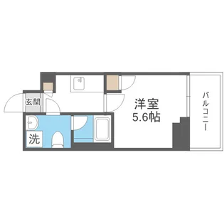 クレビオス南堀江【5階】の間取り
