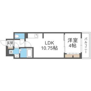 ドゥーエ南堀江【10階】の間取り