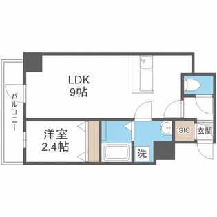 エスリードレジデンス大阪福島フロント【2階】の間取り
