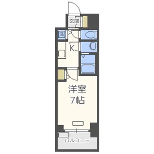 プレサンス大阪福島シエル【2階】の間取り