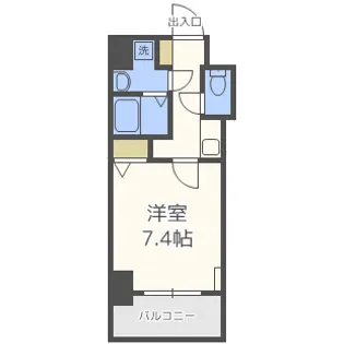 S-RESIDENCE緑橋駅前【2階】の間取り