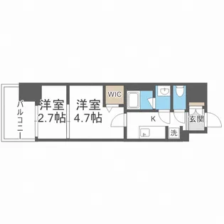ドゥーエ天満橋【304号室】の間取り